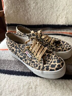 Superga Platform Leopard Print Sneaker 39.5